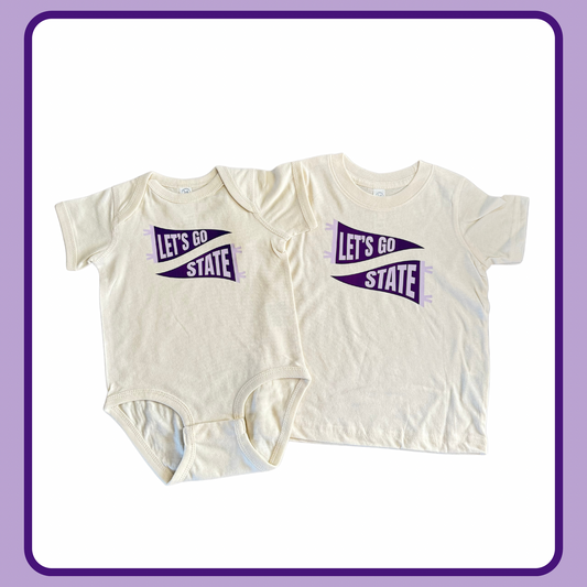 LET’S GO STATE ONESIE/TEE