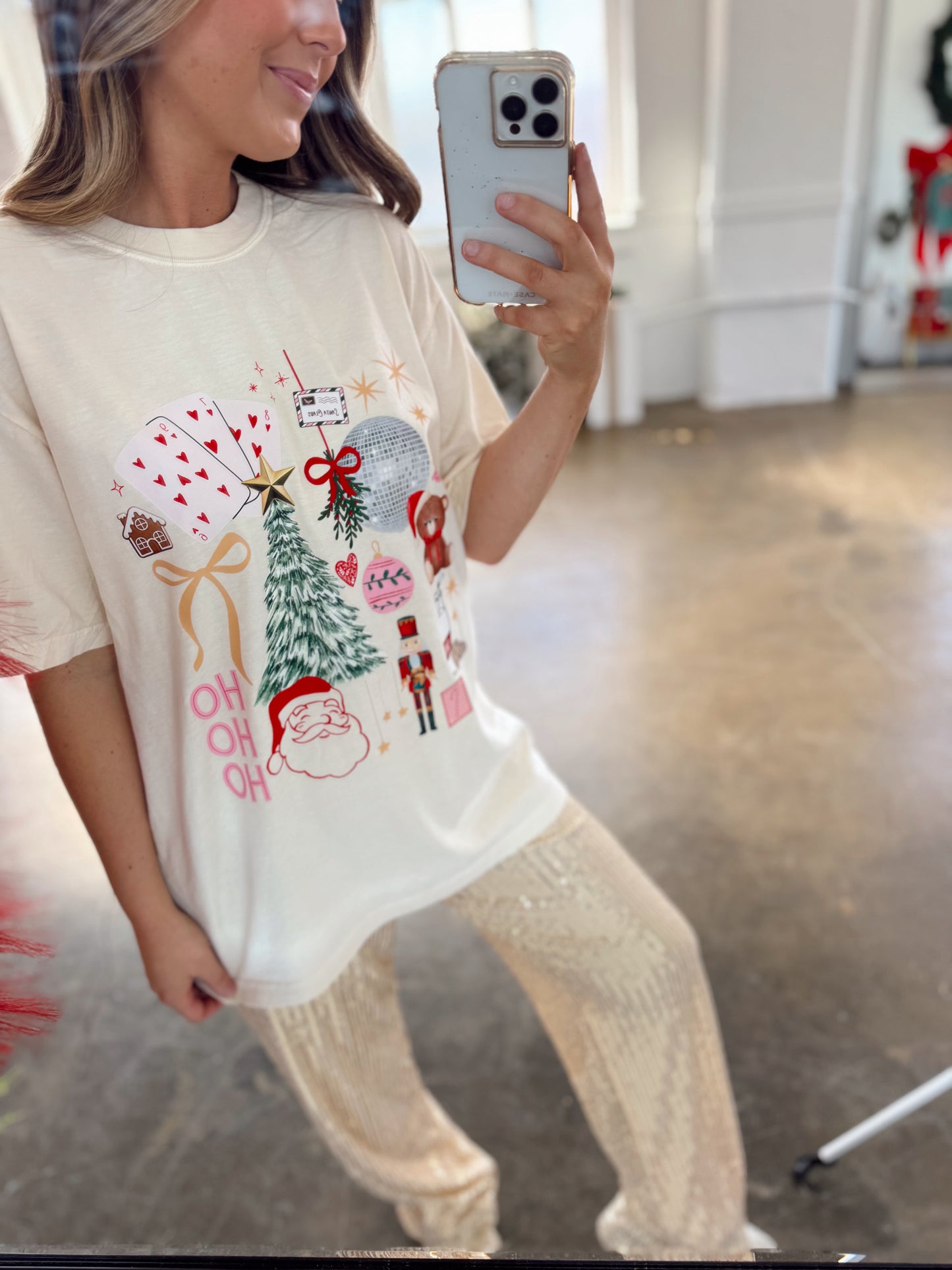 JUST A GIRL HOLIDAY— ADULT TEE/ CREWNECK