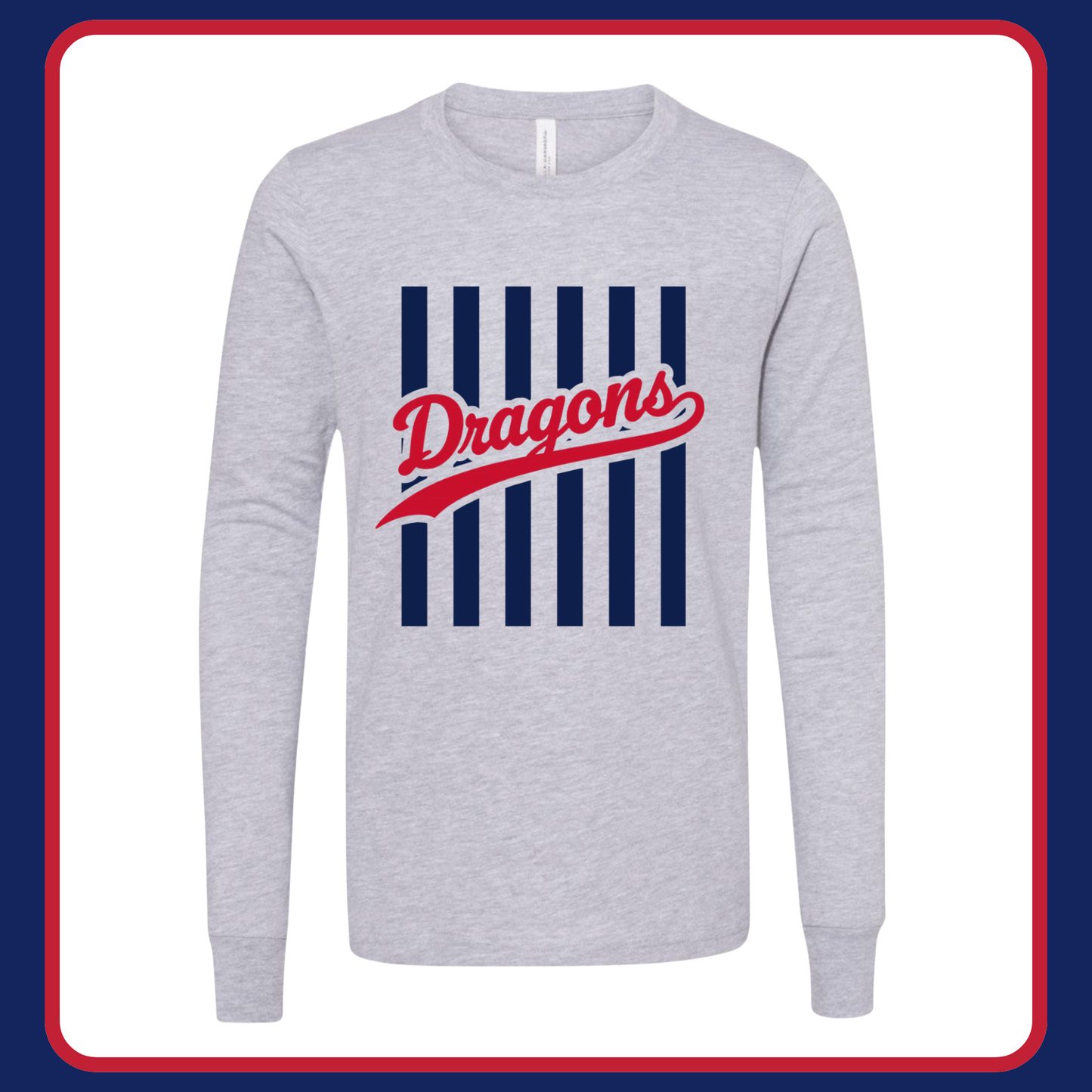 Striped School Spirit- Youth/Adult Long Sleeve T-Shirt