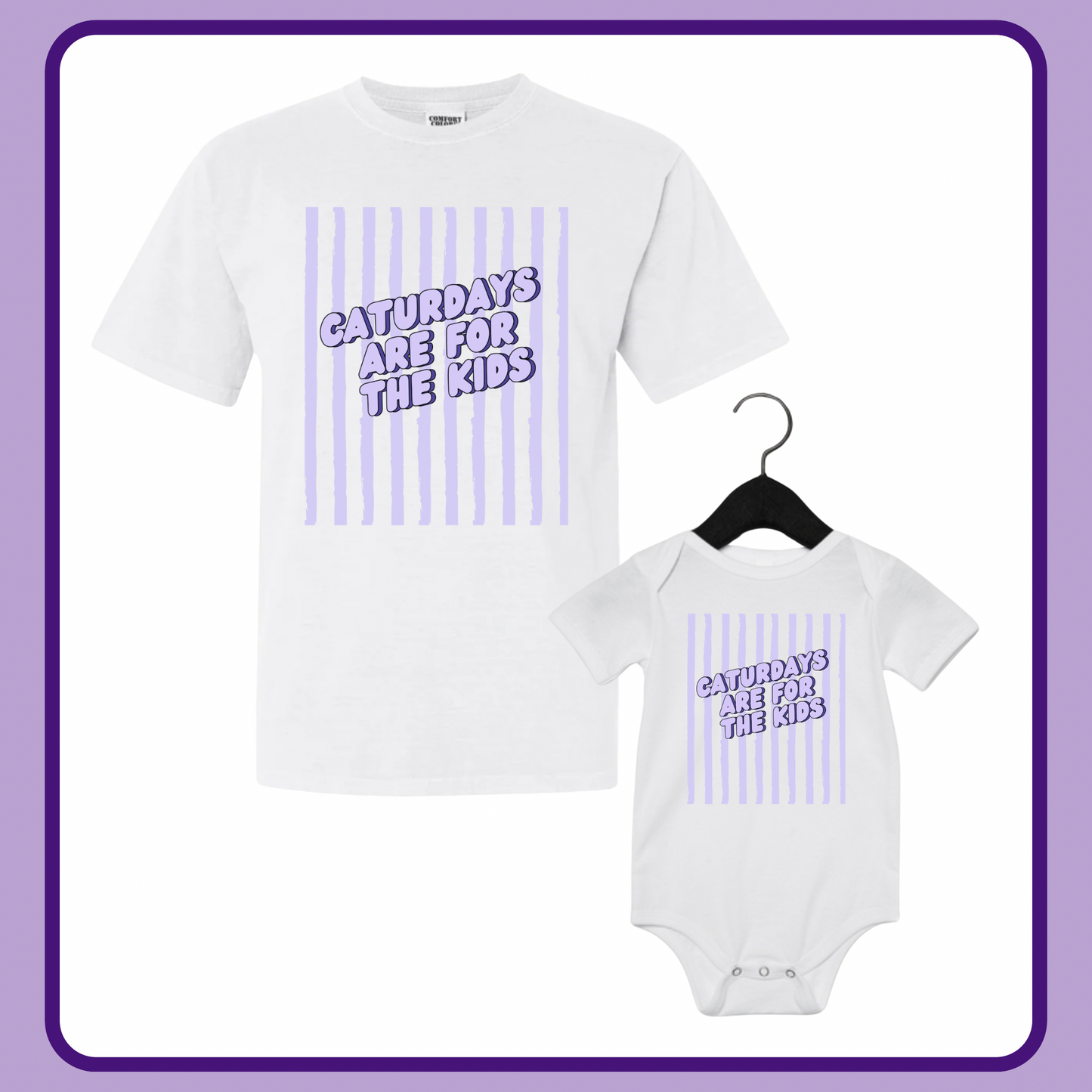 STRIPED CATURDAYS ARE FOR THE KIDS— INFANT ONESIE + TODDLER/YOUTH TEE