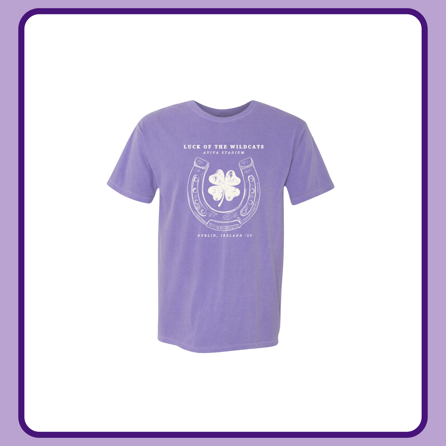 LUCK OF THE WILDCATS LAVENDER— INFANT ONESIE + TODDLER/YOUTH TEE