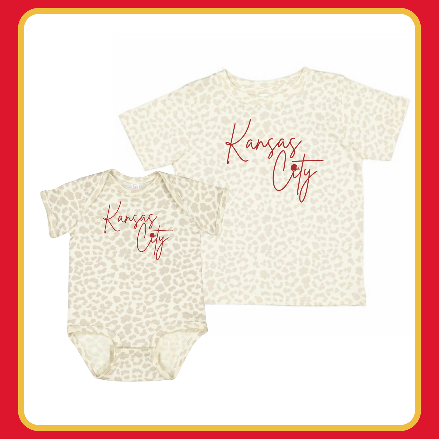 CHEETAH CHIEFS CURSIVE ONESIE/TEE