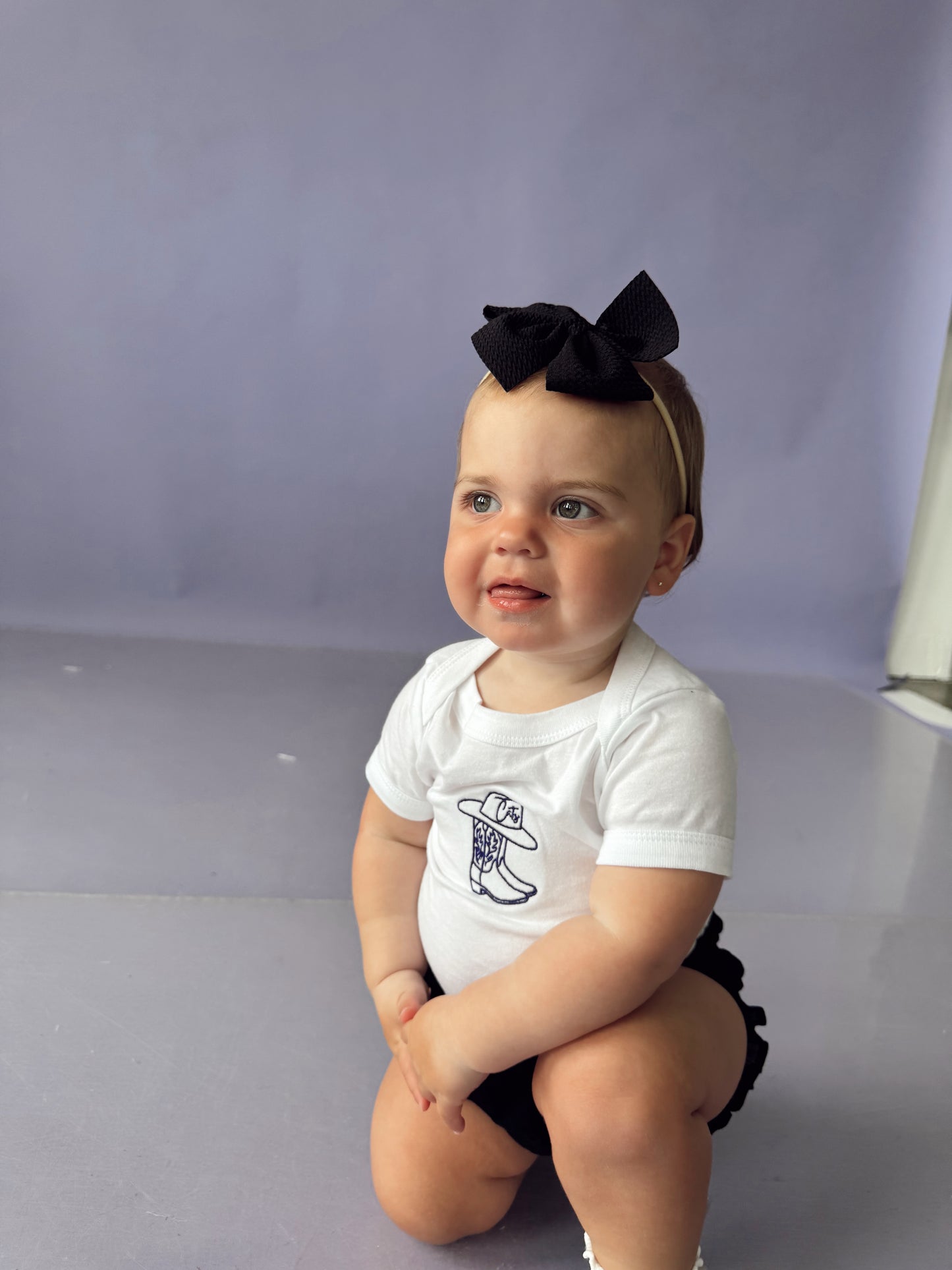 (PREORDER) COWGIRL CATS EMBROIDERED—INFANT ONESIE + TODDLER/YOUTH TEE