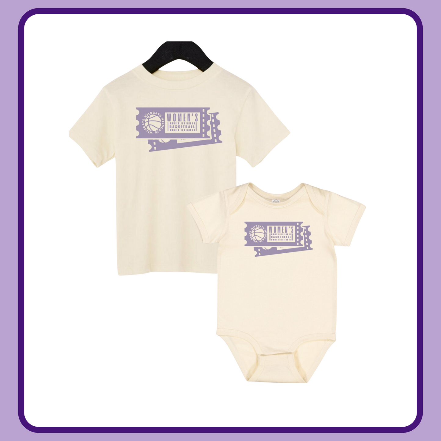 WOMEN’S BBALL TICKET ONESIE/TEE