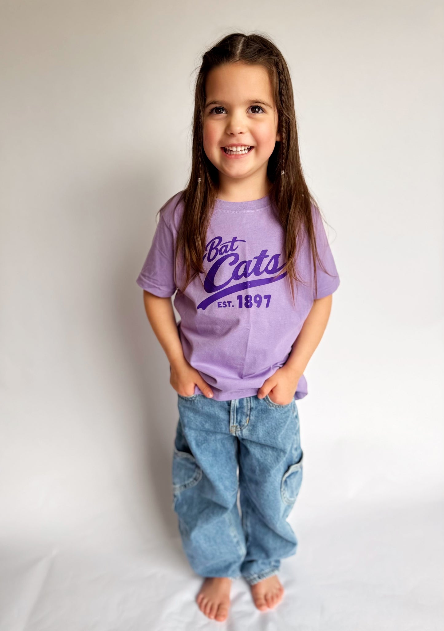 LAVENDER BAT CATS INFANT ONESIE + TODDLER/YOUTH TEE