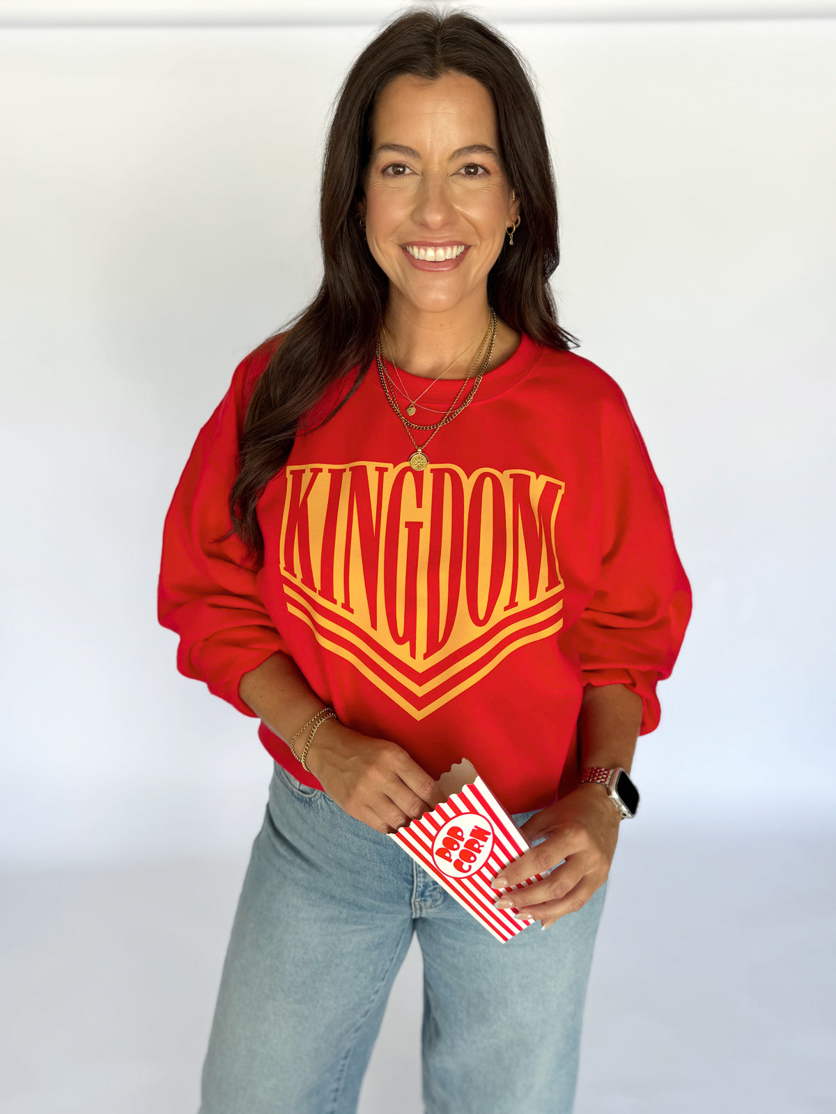 RED VARSITY KINGDOM- ADULT CREWNECK