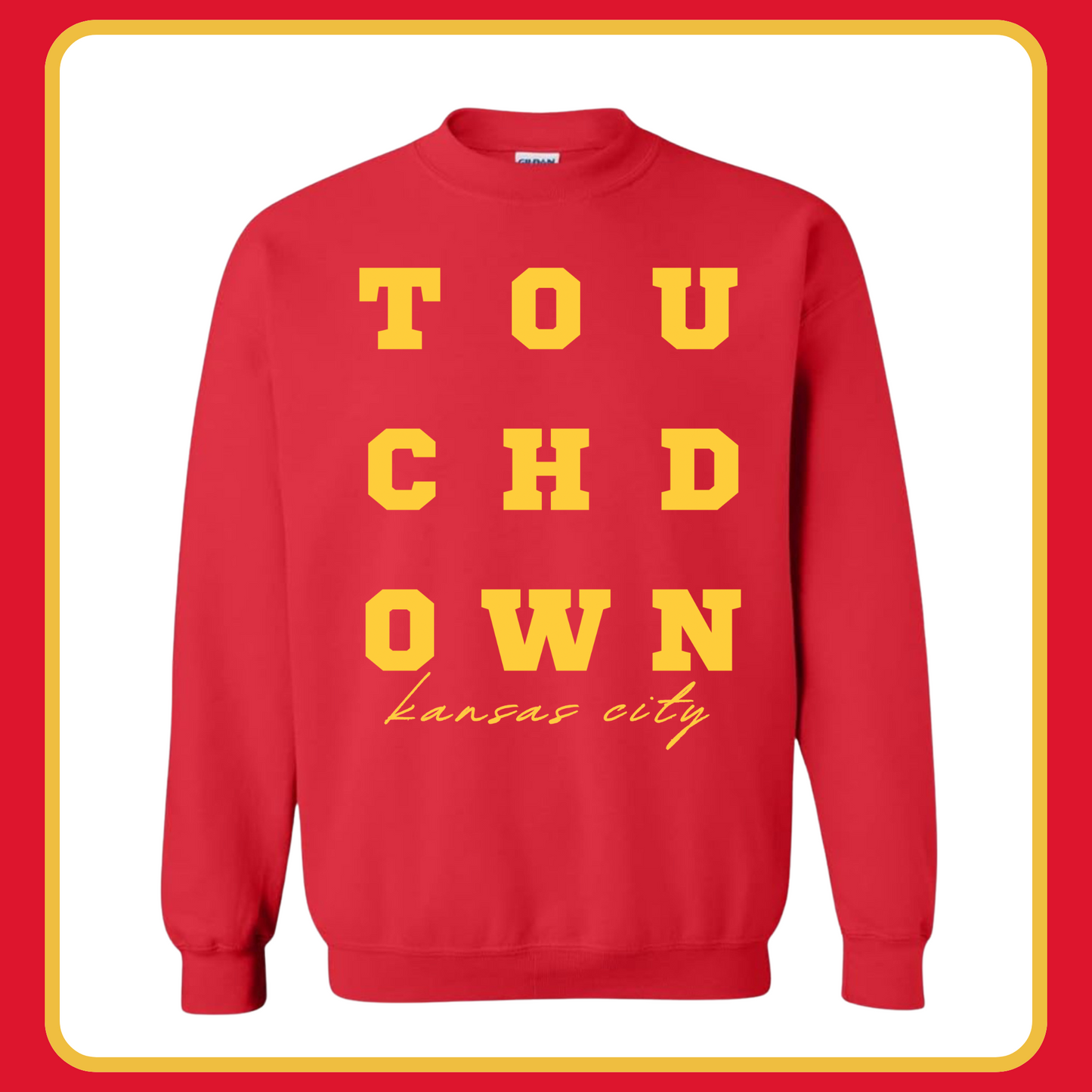 TOUCHDOWN KANSAS CITY— ADULT CREWNECK