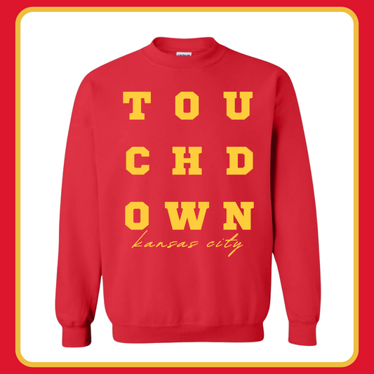 TOUCHDOWN KANSAS CITY— ADULT CREWNECK
