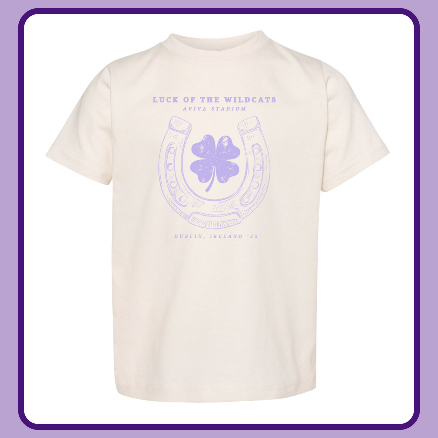 LUCK OF THE WILDCATS NATURAL — ADULT TEE