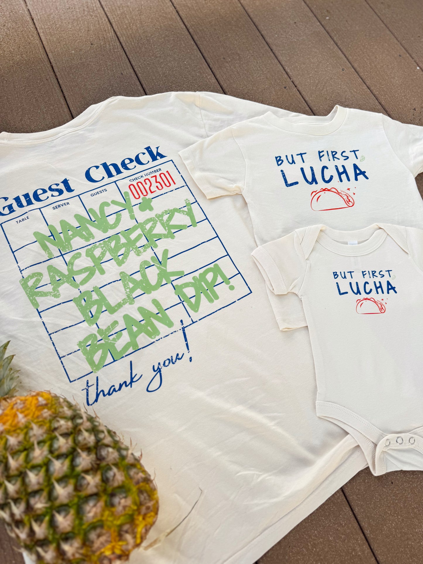 BUT FIRST, LUCHA— INFANT ONESIE + TODDLER/YOUTH TEE