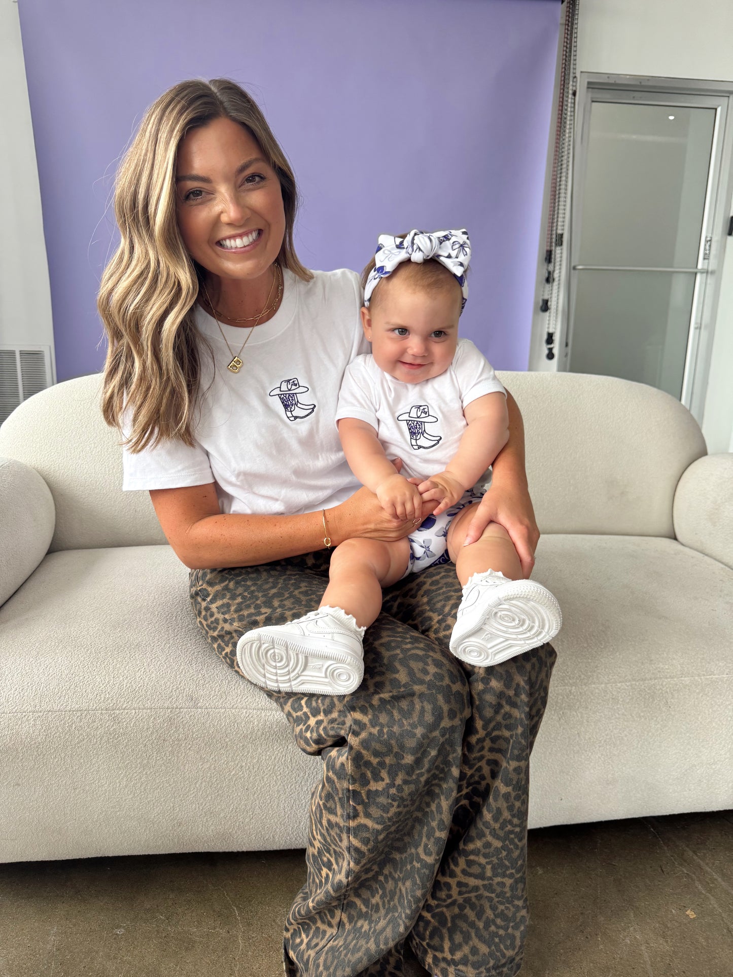 (PREORDER) COWGIRL CATS EMBROIDERED—INFANT ONESIE + TODDLER/YOUTH TEE