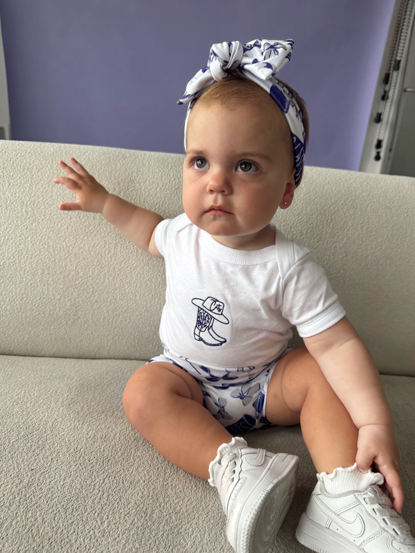 (PREORDER) COWGIRL CATS EMBROIDERED—INFANT ONESIE + TODDLER/YOUTH TEE