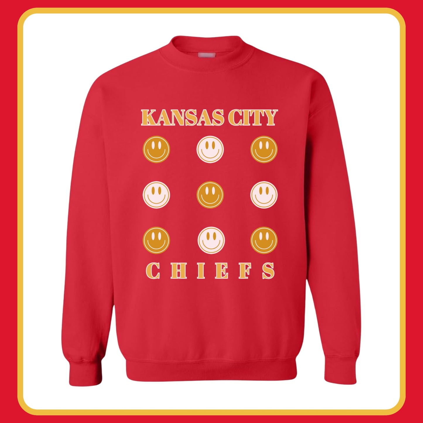 KANSAS CITY SMILEY— ADULT CREWNECK