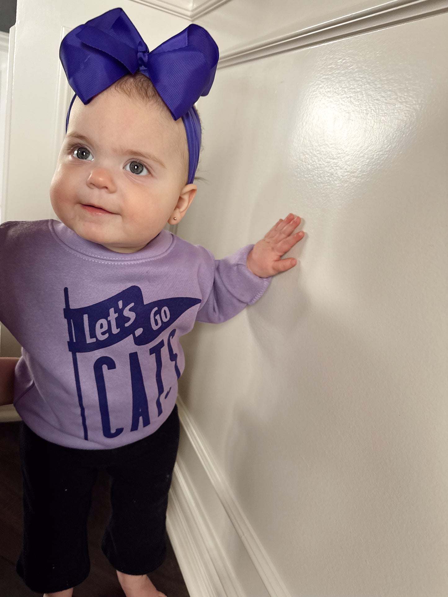 LET’S GO CATS LAVENDER CREWNECK