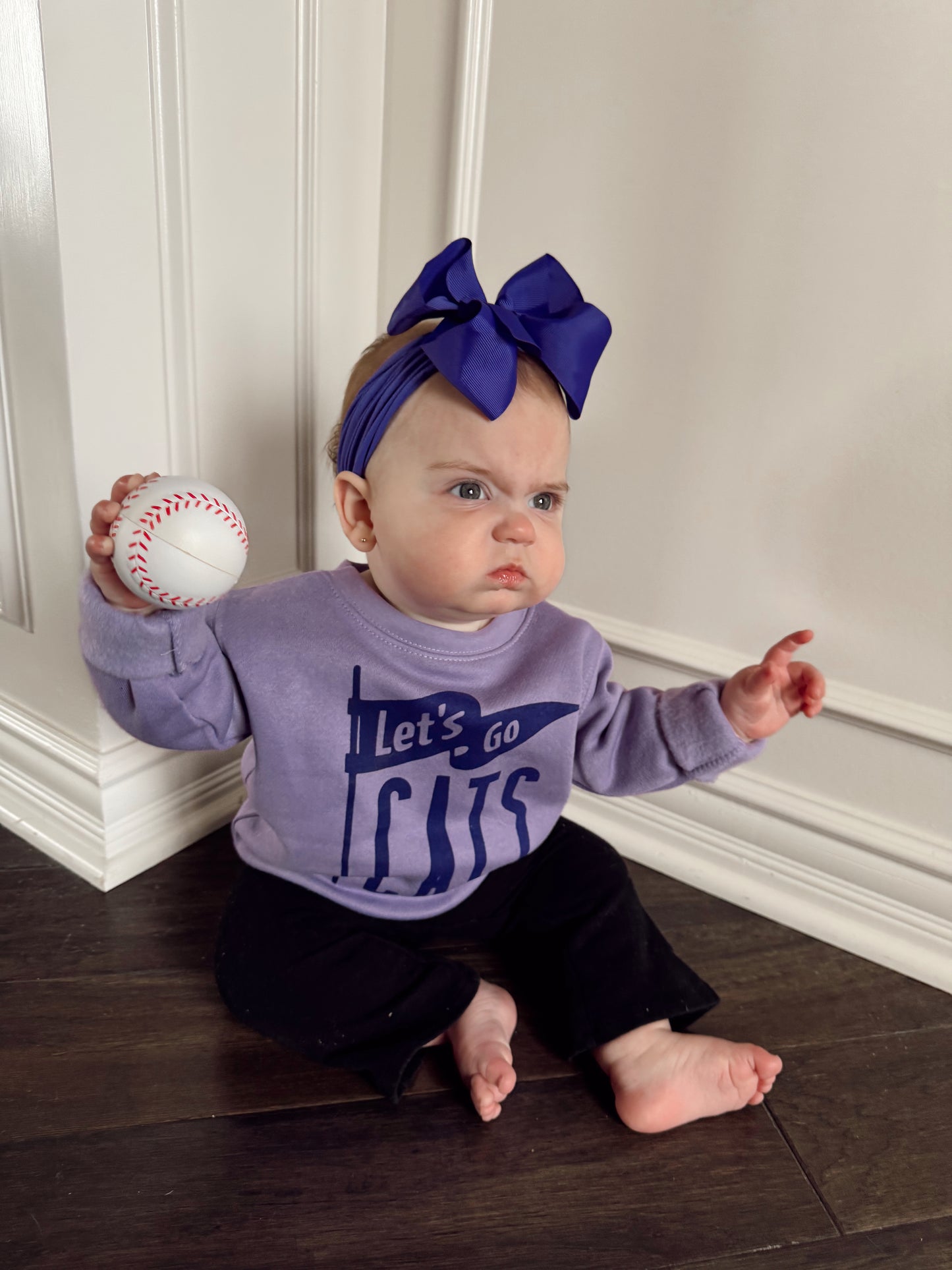 LET’S GO CATS LAVENDER CREWNECK