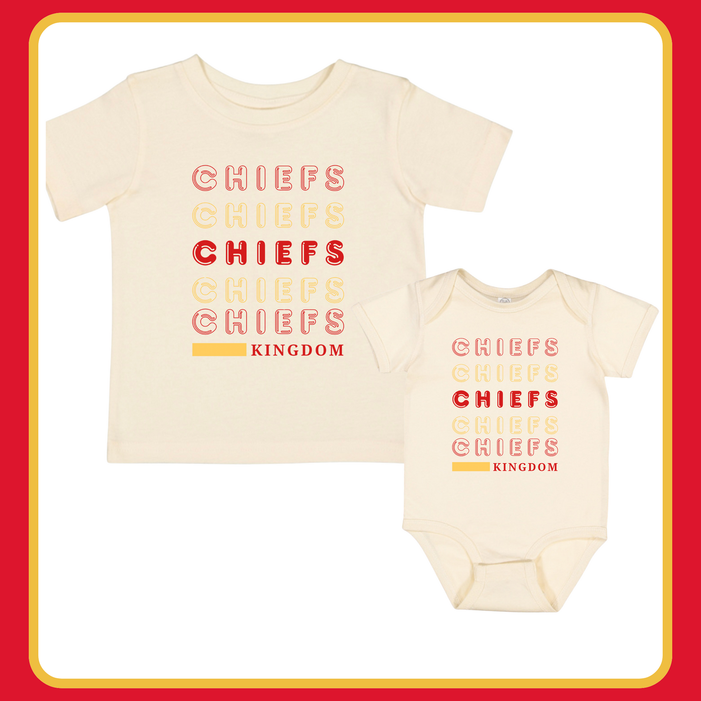 CHIEFS KINGDOM ONESIE/TEE