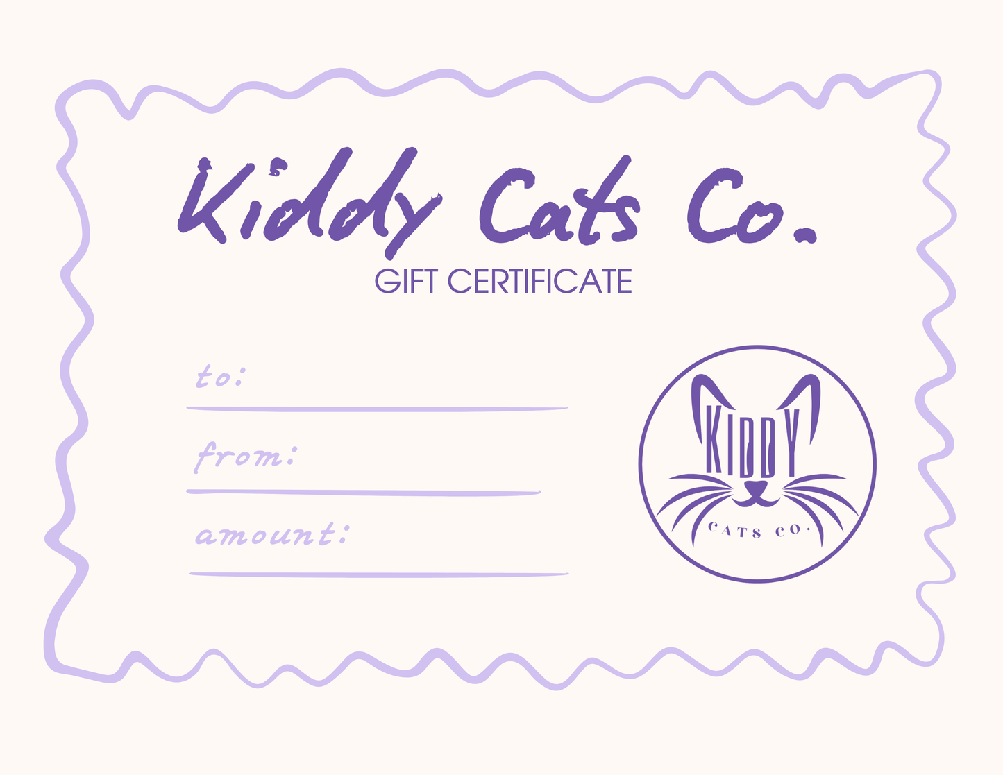 Kiddy Cats Co. Gift Certificate