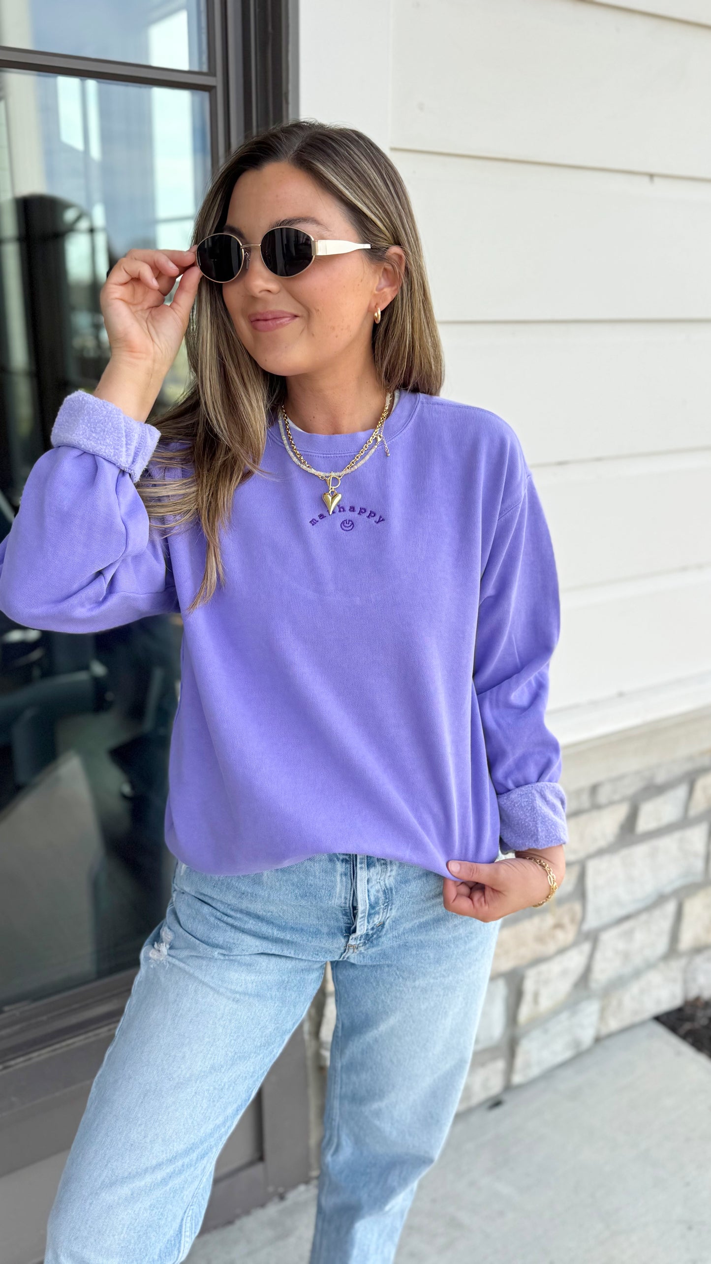 (READY TO SHIP) MANHAPPY EMBROIDERED CREWNECK -TODDLER+ ADULT