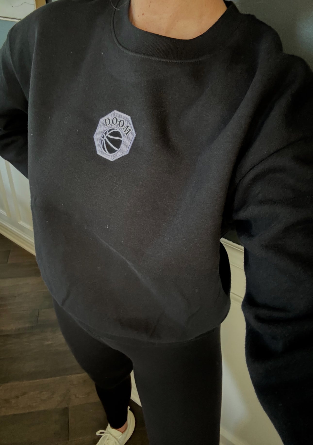 DOOM PATCH— ADULT RELAXED CROP CREWNECK