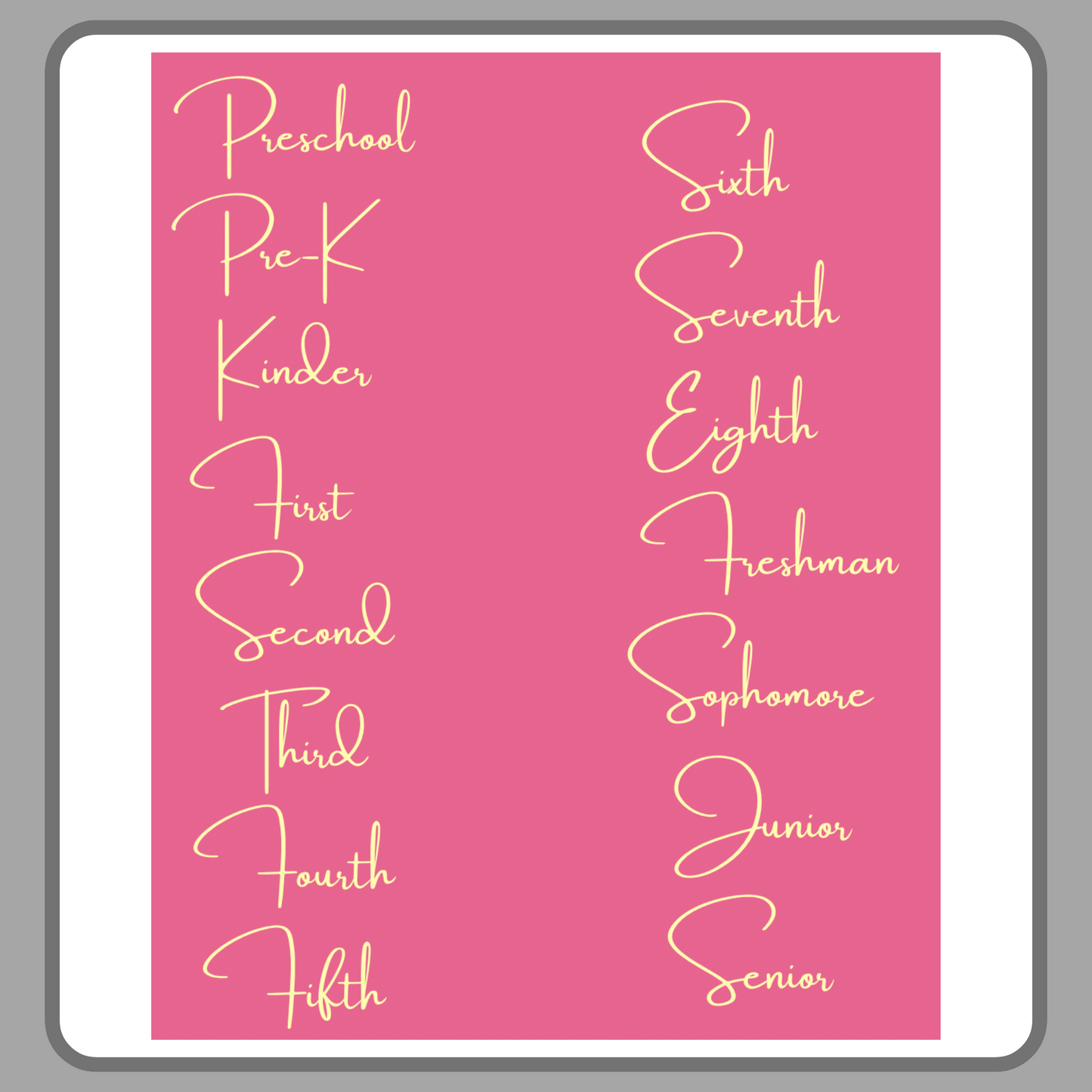 PINK GRADE LEVEL TEE