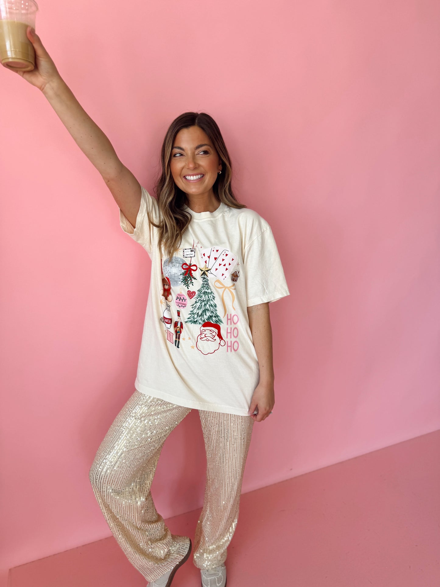 JUST A GIRL HOLIDAY— ADULT TEE/ CREWNECK