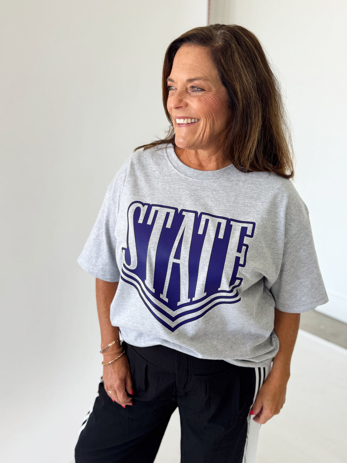 GRAY VARSITY STATE- ADULT TEE