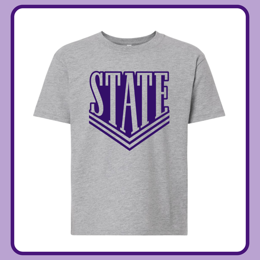 GRAY VARSITY STATE- ADULT TEE