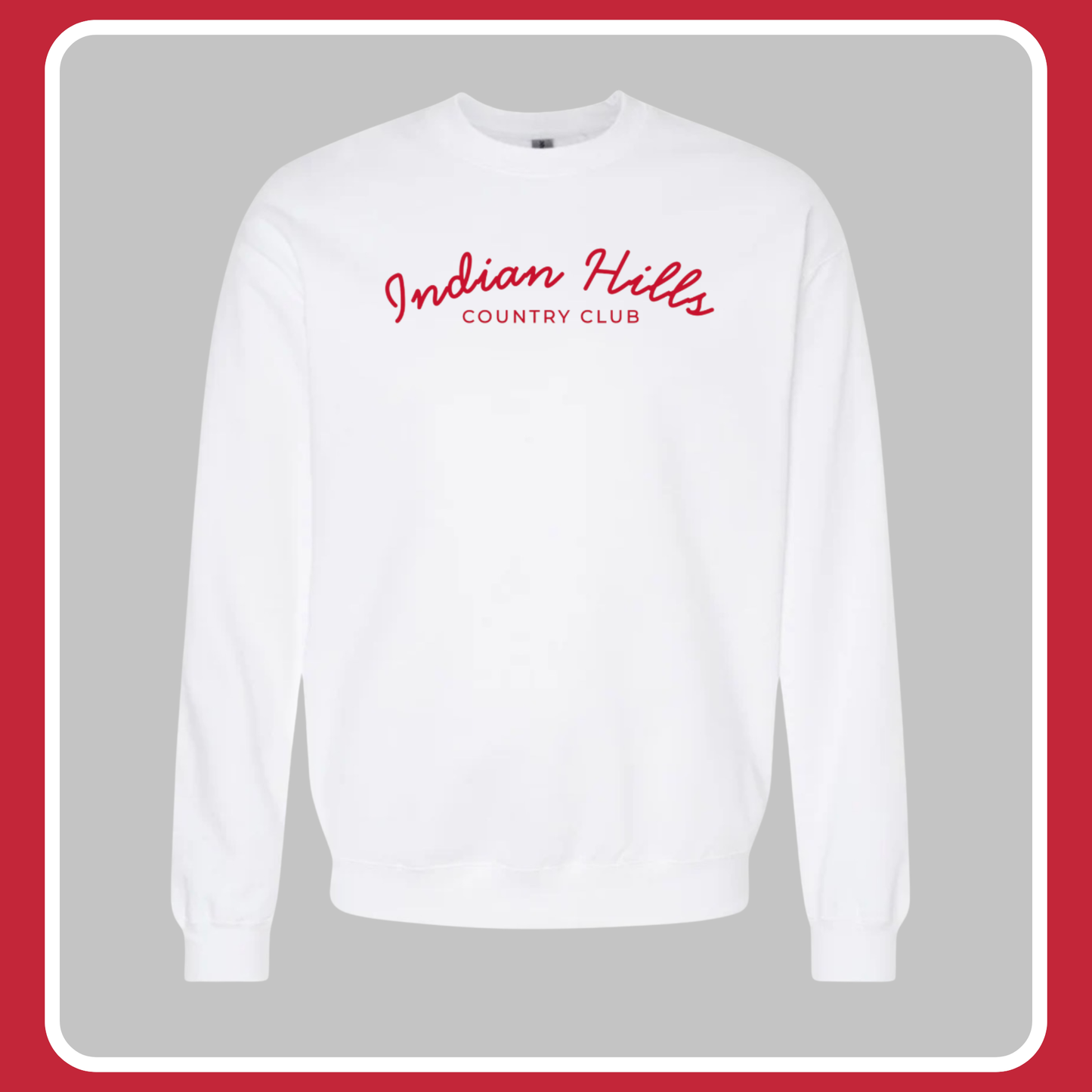 INDIAN HILLS CC CURSIVE CREWNECK- YOUTH + ADULT