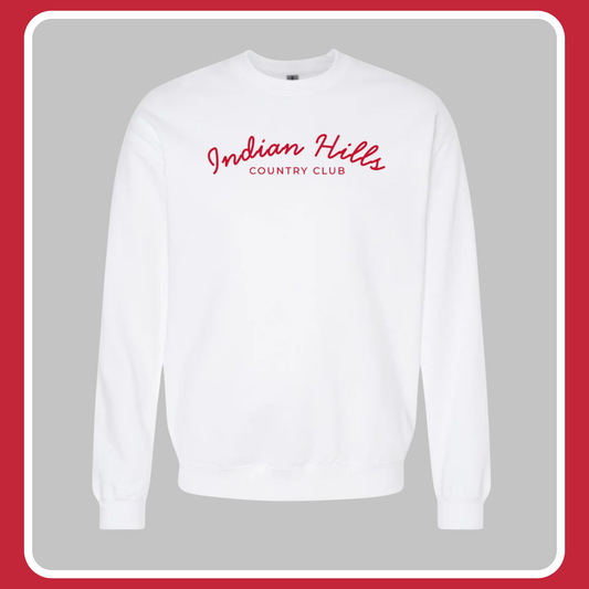 INDIAN HILLS CC CURSIVE CREWNECK- YOUTH + ADULT
