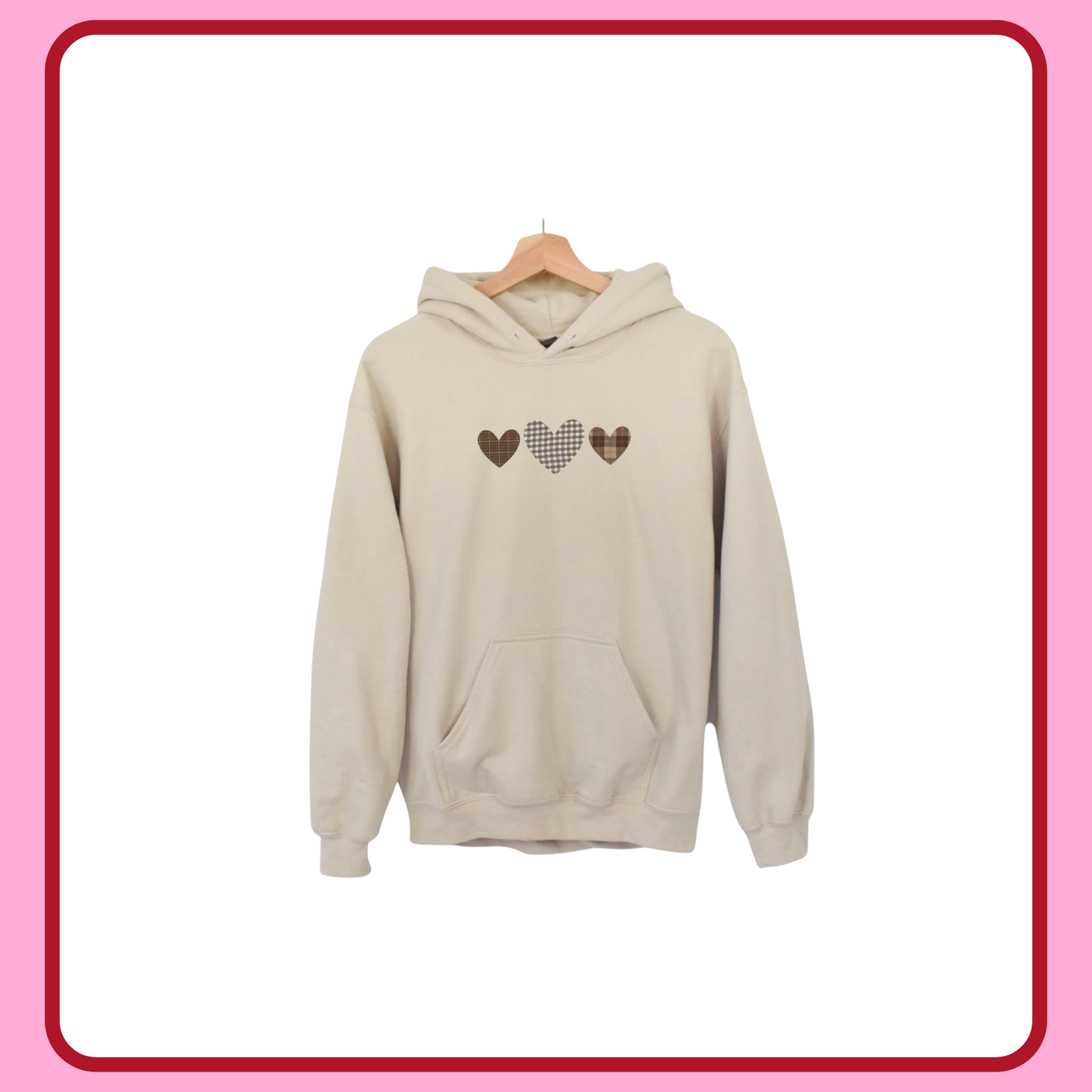 FLANNEL HEARTS—YOUTH HOODIE