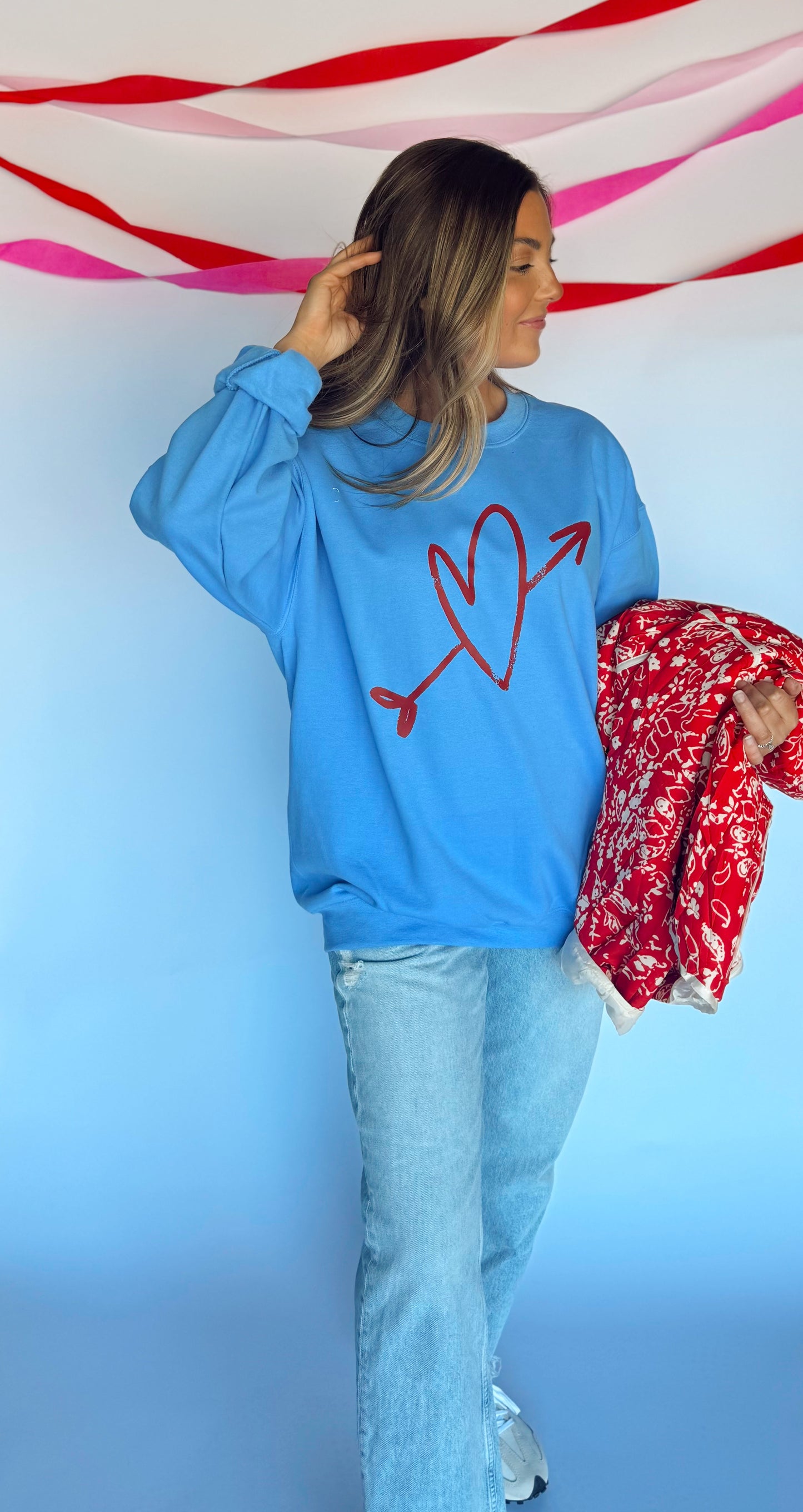 CUPID IN THE CLOUDS—ADULT CREWNECK