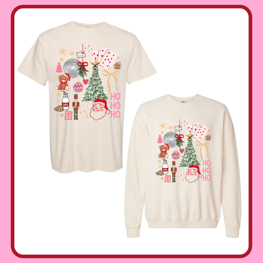JUST A GIRL HOLIDAY— ADULT TEE/ CREWNECK