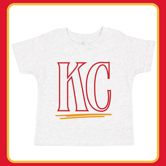 BLOCK LETTERS KC ONESIE/TEE