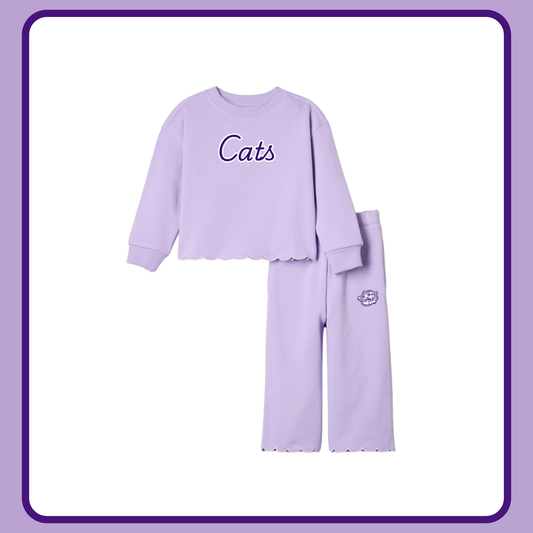 LAVENDER CATS SET- TODDLER