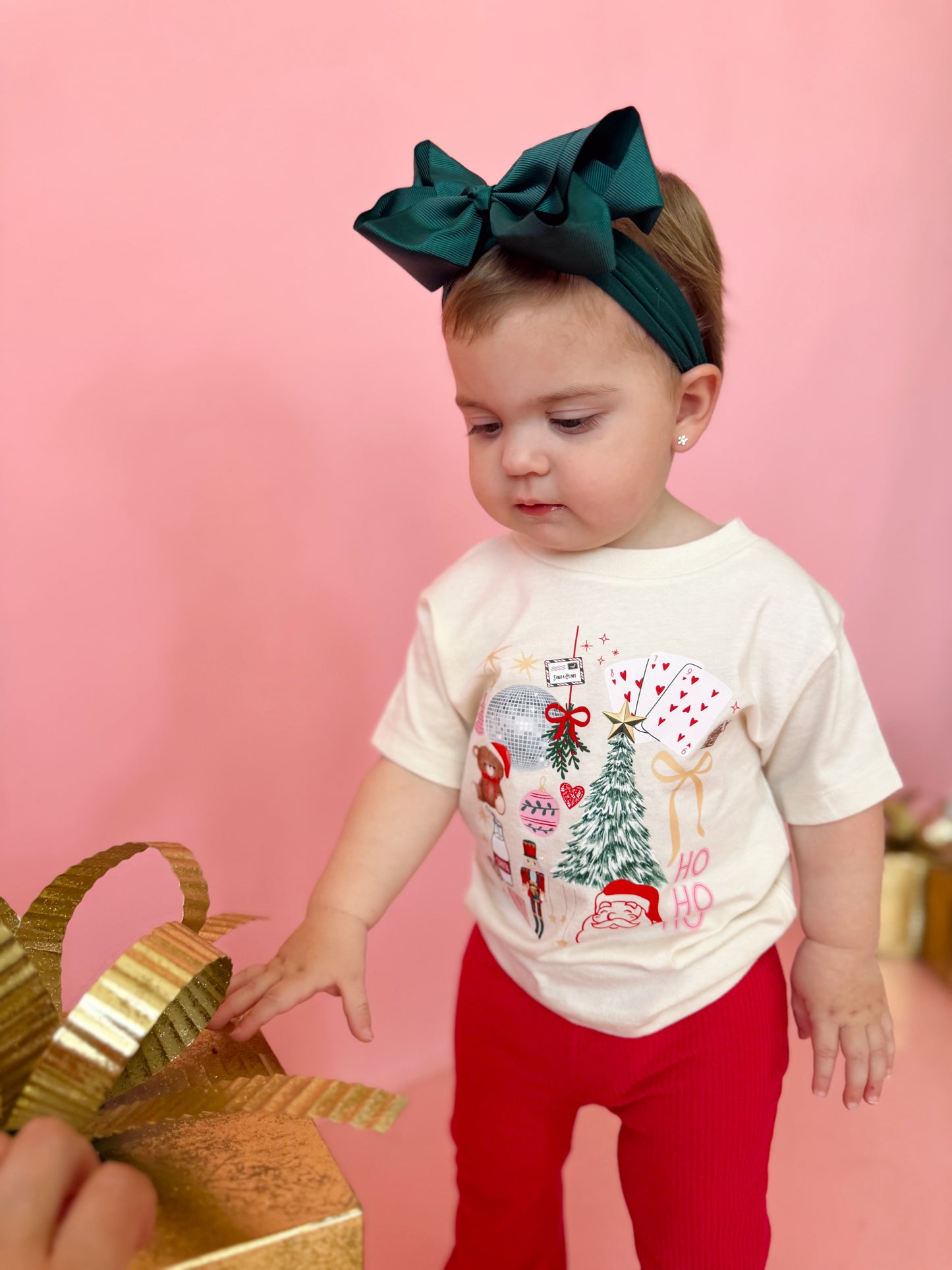 JUST A GIRL HOLIDAY— INFANT ONESIE + TODDLER/YOUTH TEE AND CREWNECK