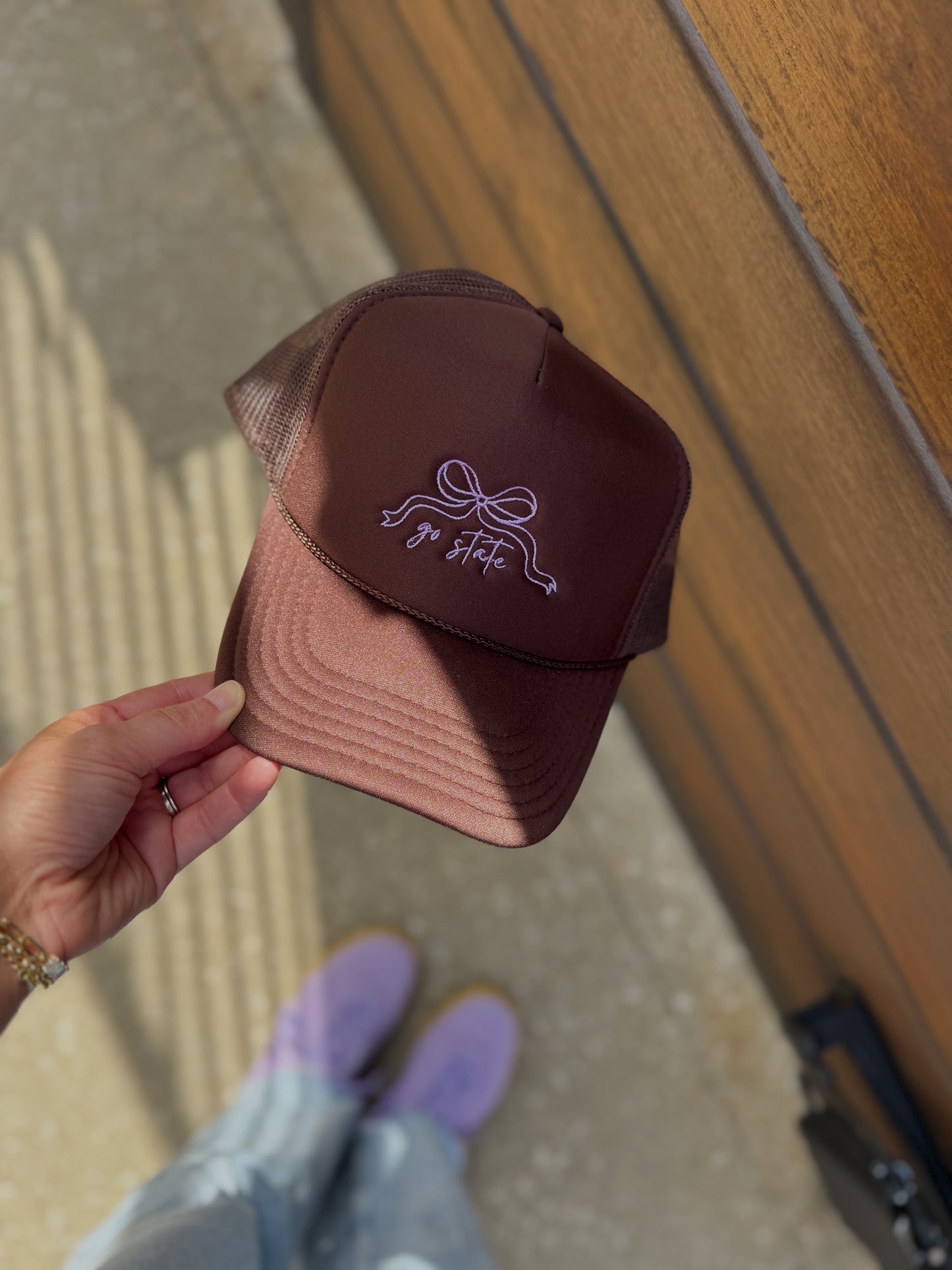 EMBROIDERED GO STATE BOW HAT