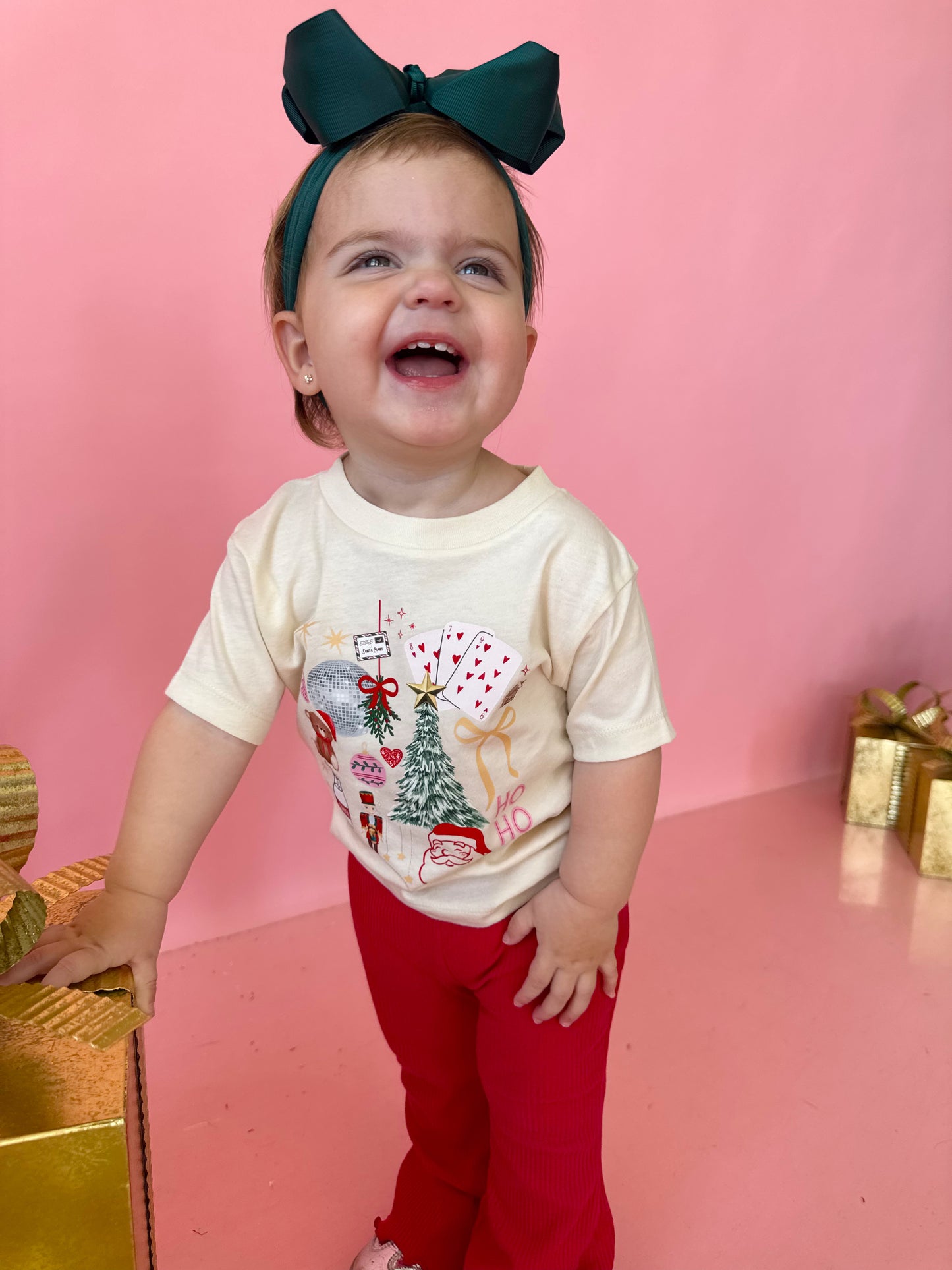 JUST A GIRL HOLIDAY— INFANT ONESIE + TODDLER/YOUTH TEE AND CREWNECK