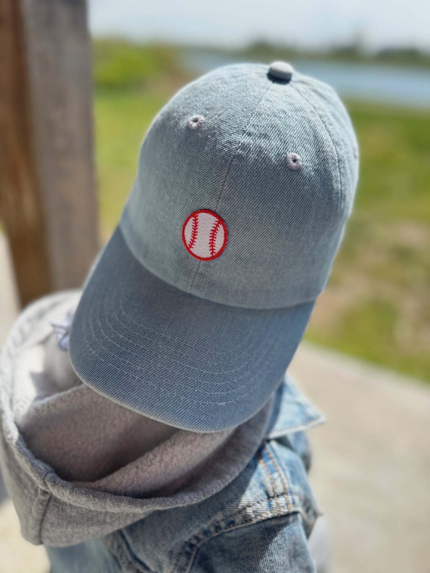 DENIM BASEBALL PATCH CAP