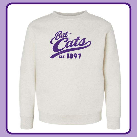 NEUTRAL BAT CATS- ADULT CREWNECK
