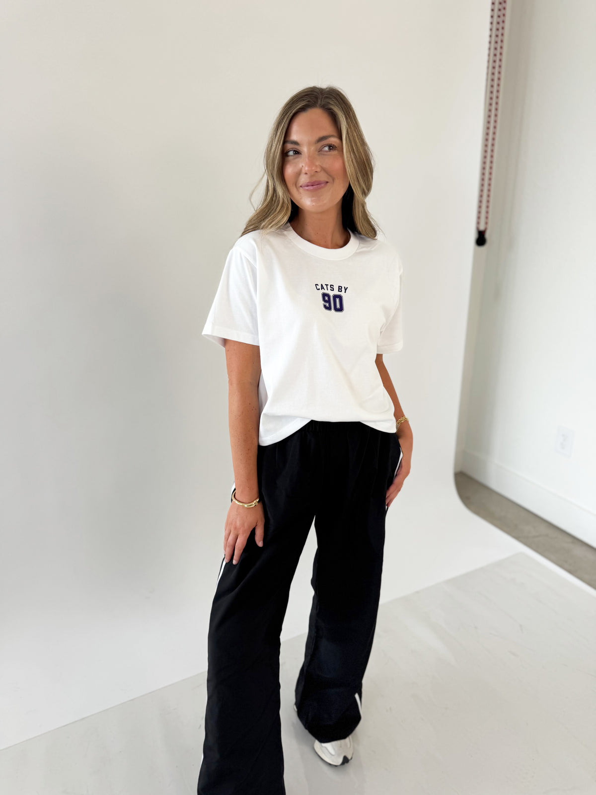 CATS BY 90 WHITE STAPLE- ADULT UNISEX + BOXY CROP TEE