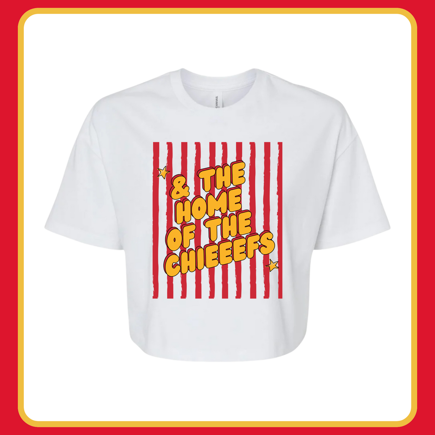 & THE HOME OF THE CHIEEEFS— ADULT CROP TEE