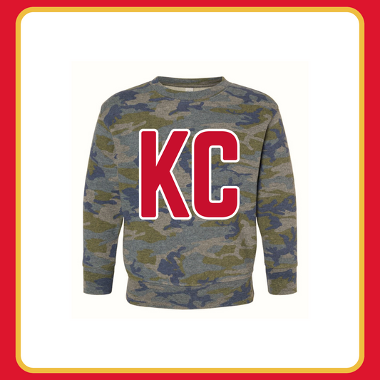 KC CAMO — TODDLER/YOUTH CREWNECK