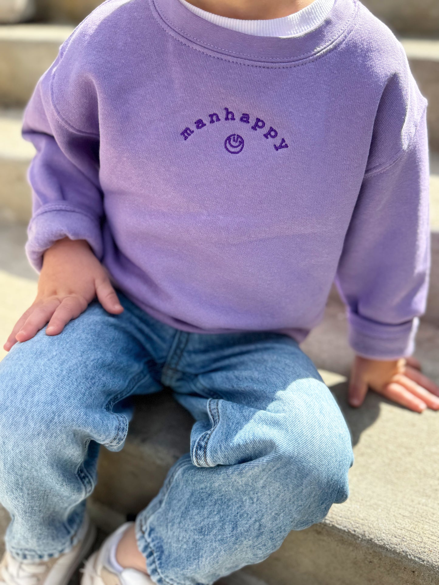 (READY TO SHIP) MANHAPPY EMBROIDERED CREWNECK -TODDLER+ ADULT
