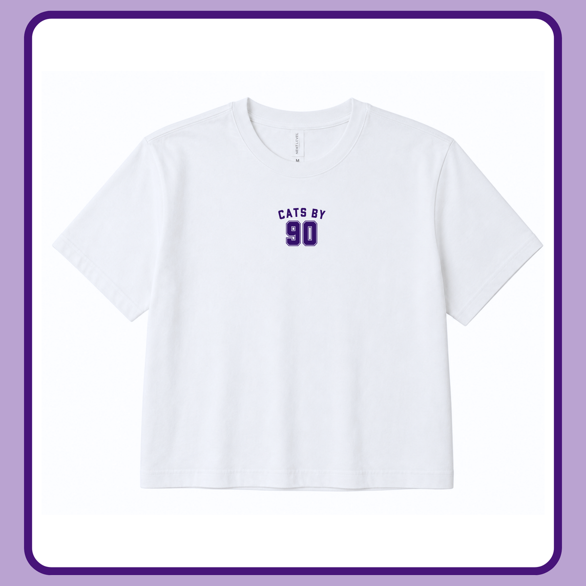 CATS BY 90 WHITE STAPLE- ADULT UNISEX + BOXY CROP TEE