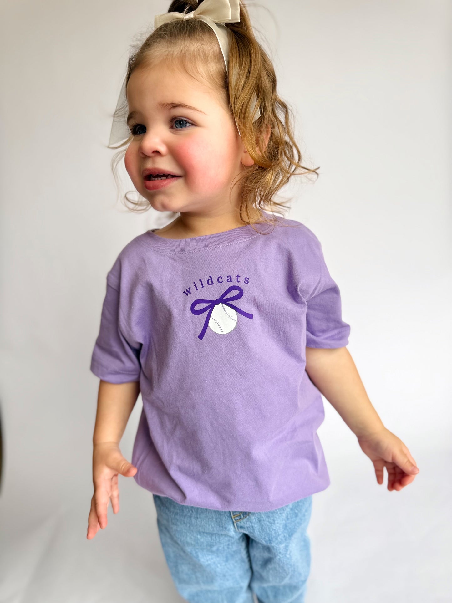 WILDCATS BASEBALL BOW- INFANT ONESIE + TODDLER/YOUTH TEE