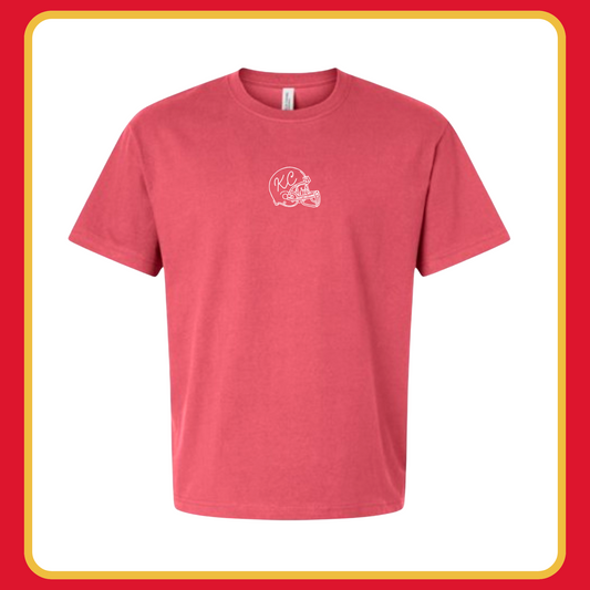 (PREORDER) KC HELMET EMBROIDERED—ADULT TEE