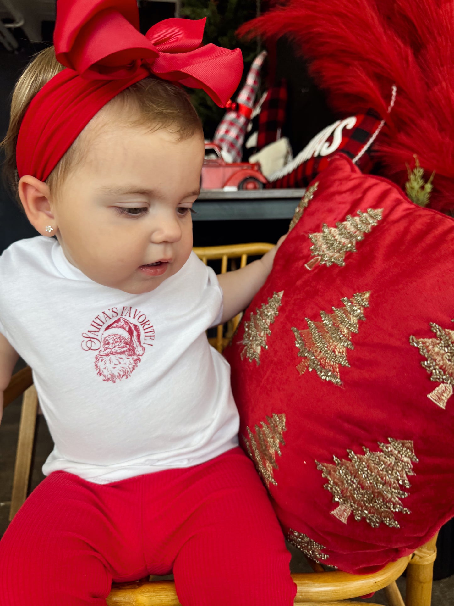 SANTA’S FAVORITE— INFANT ONESIE + TODDLER/YOUTH TEE AND CREWNECK