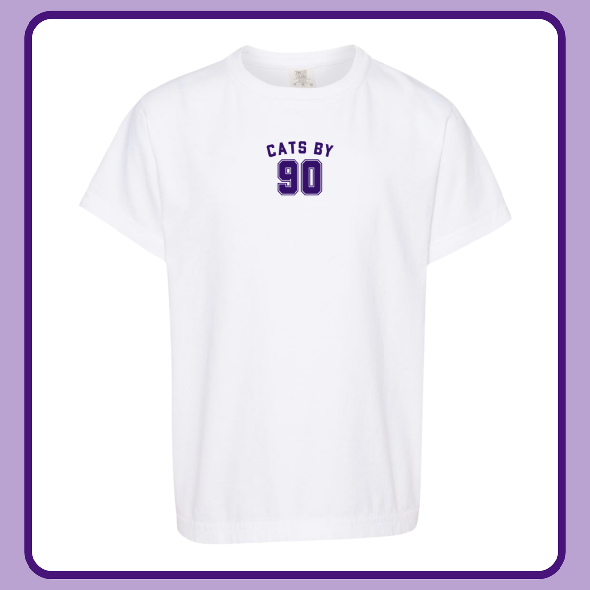 CATS BY 90 WHITE STAPLE- ADULT UNISEX + BOXY CROP TEE
