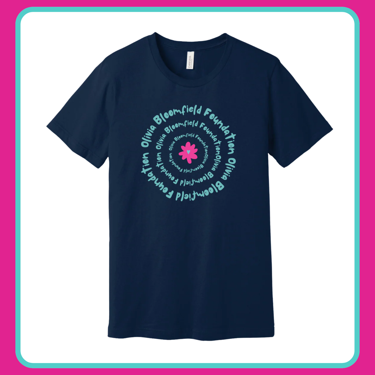 OBF FLORAL TEE (NAVY)