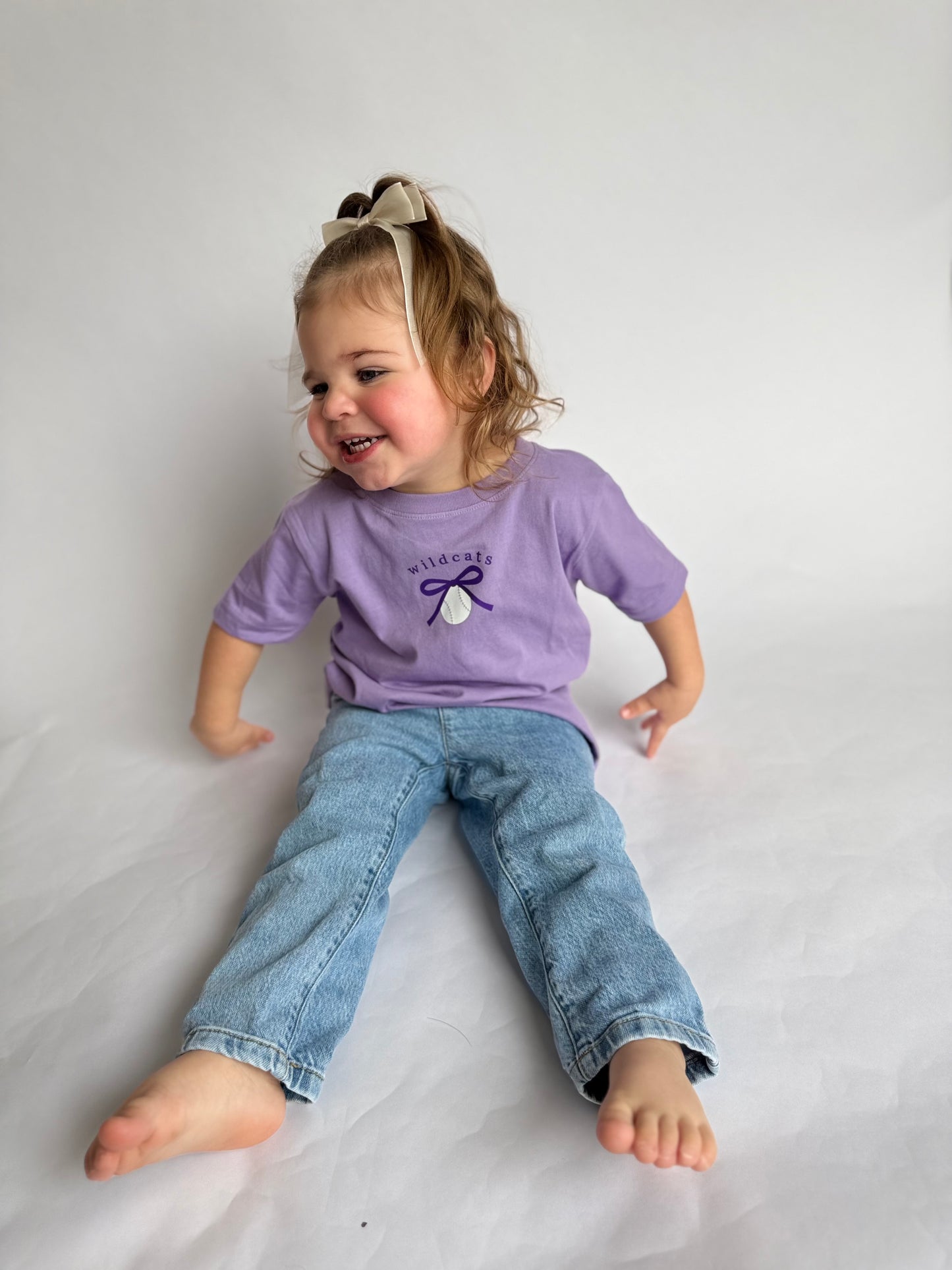 WILDCATS BASEBALL BOW- INFANT ONESIE + TODDLER/YOUTH TEE